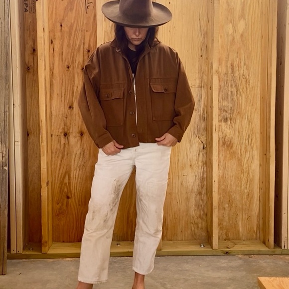 OZMA Tan Utility Jacket for Women - Picture 3 of 10